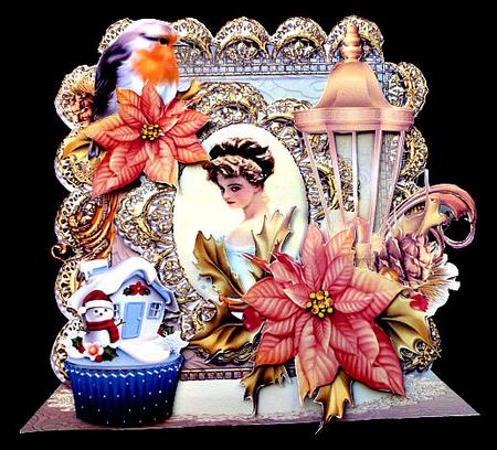 Vintage Christmas Shaped Card Mini Kit by Diane  Hitchcox