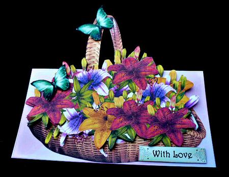 Basket & Lillies Mini Kit by Diane  Hitchcox