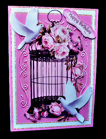 Beautiful Doves and Roses  by Diane  Hitchcox