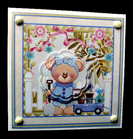 Come Into My Garden 7x7 Aprox Card by Diane  Hitchcox