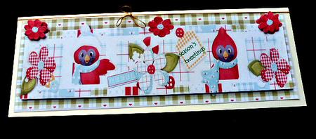 Large Dl Card Season's Tweetings by Diane  Hitchcox
