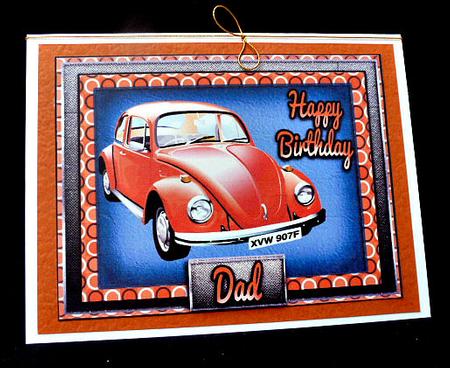 Happy Birthday - Beetle Car Theme by Diane  Hitchcox