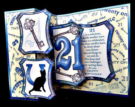 Fold Back Pop-up - 21st Blue by Diane  Hitchcox