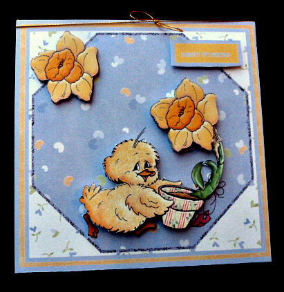 Hello Ducky Card with Decoupage by Diane  Hitchcox