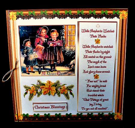 Christmas Vintage Shepherds approx: 8x8ins Mini Kit by Diane  Hitchcox