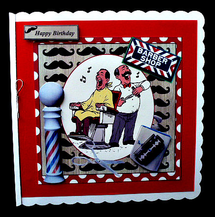 Barber Shop Music with Decoupage by Diane  Hitchcox
