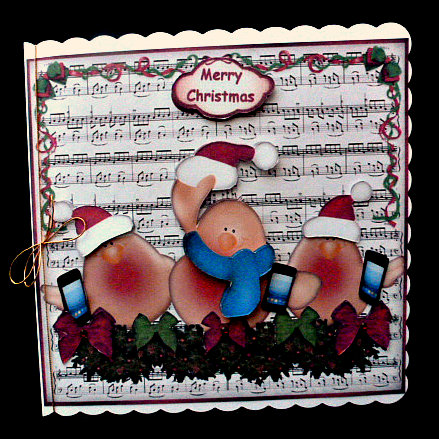 3 Cute Robins Calling You in Their Cellphone Mini Kit by Diane  Hitchcox