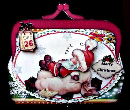 Napping Santa - Wallet Mini Kit by Diane  Hitchcox