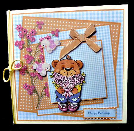 Happy Mothersday,birthday, Cute Teddie by Diane  Hitchcox
