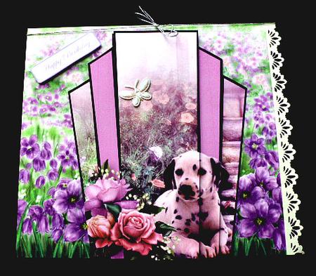 Art Deco Dalmation Puppy Stacker Topper by Diane  Hitchcox