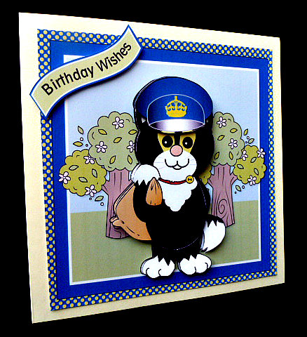 Postman Cat Topper Mini Kit by Diane  Hitchcox