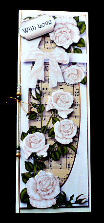 Beautiful Ivory Roses Large Dl by Diane  Hitchcox