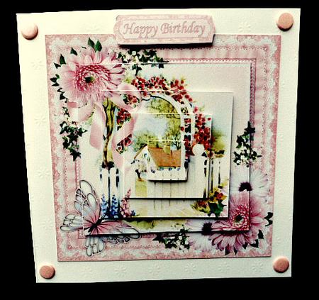 Cottage Garden Gate Pyramid by Diane  Hitchcox