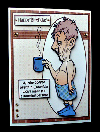 Bert and His Morning Coffee by Diane  Hitchcox