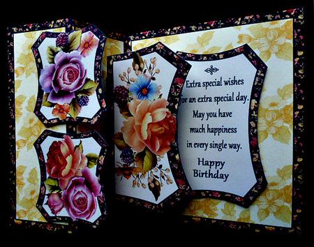 Fold Back Pop-up - Vintage Floral by Diane  Hitchcox