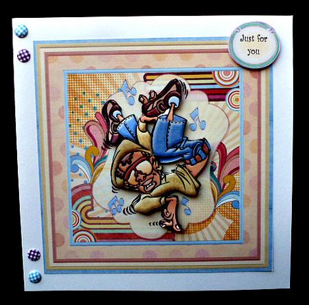 Hip Hop Break Dancer 2 8x8 Mini Kit & Decoupage by Diane  Hitchcox