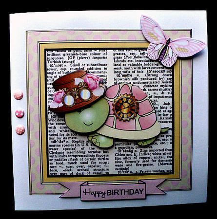Pink Steampunk Turtle Dictionary Mini Kit by Diane  Hitchcox
