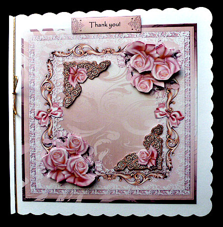 Lace Topper & Pink Roses Mini Kit by Diane  Hitchcox
