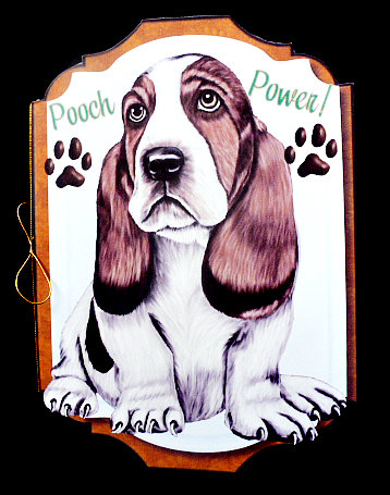 Print, Cut, and Fold Lovely Basset Hound by Diane  Hitchcox