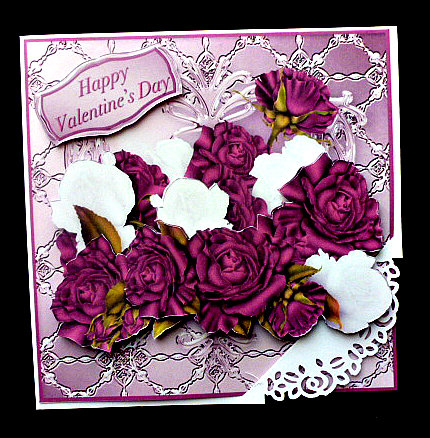 Valentine Roses Metallic Frame Card Mini Kit by Diane  Hitchcox