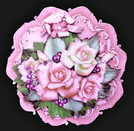 Vintage Rose Roses by Diane  Hitchcox