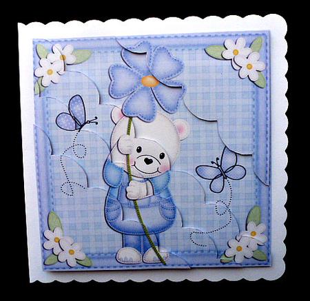 8 x 8 Teddy Ed's Flower Scalloped Corner Kit by Diane  Hitchcox