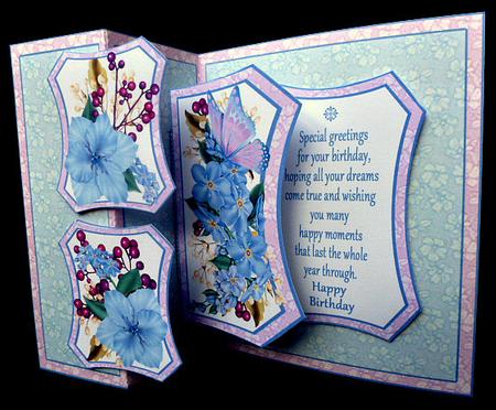 Fold Back Pop-up- Forget-me-nots by Diane  Hitchcox