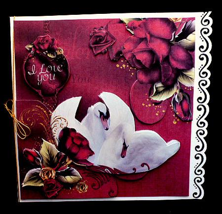 Swan and Rose Valentine's Day Mini Card Kit by Diane  Hitchcox