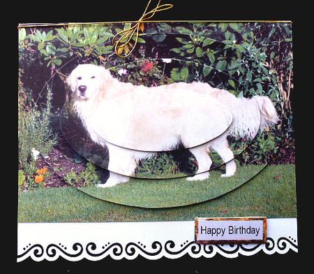 Golden Retriever Dog in the Garden Pyramid by Diane  Hitchcox