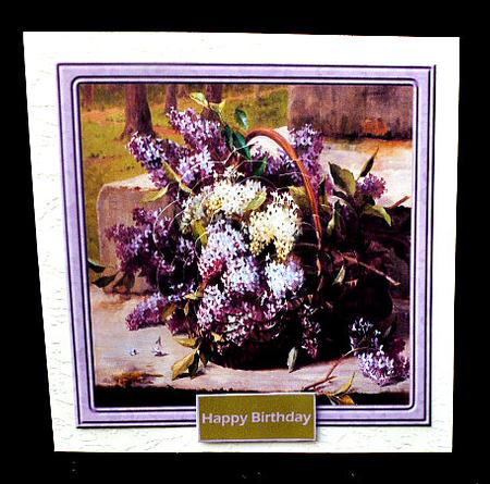A Basket of Mixed Lilacs with Petal Stackers by Diane  Hitchcox