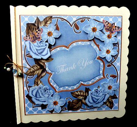 Teal Fmk Thank You Fancy 7in Deco Topper by Diane  Hitchcox