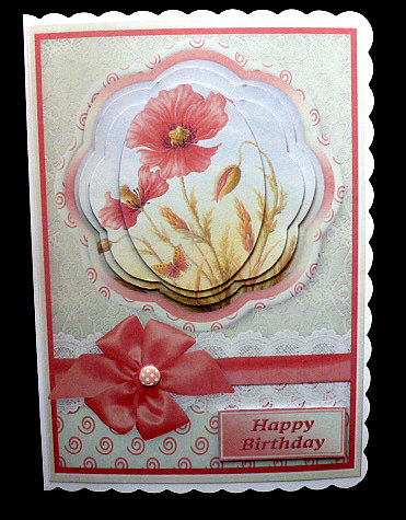 Pretty Poppies Petal Pyramid Card by Diane  Hitchcox