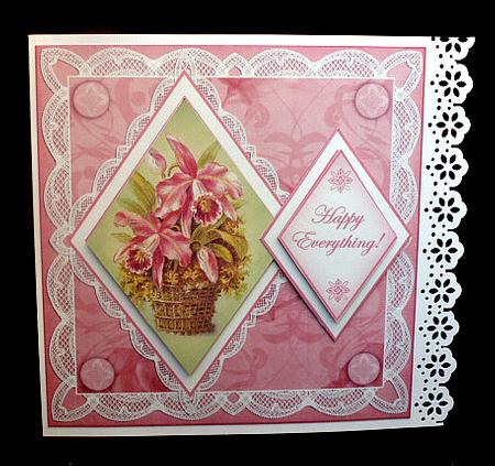 Lily Bouquet Happy Everything 7in Double Diamond Topper by Diane  Hitchcox