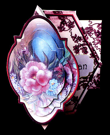 Vintage Floral Diamond Fold Back Card Kit by Diane  Hitchcox