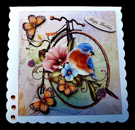 Garden of Peace Topper with Decoupage by Diane  Hitchcox