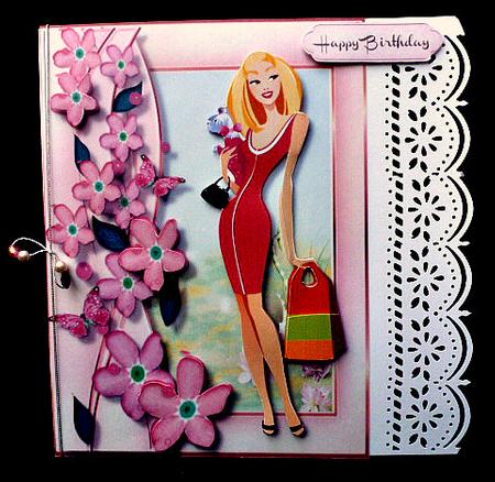 Fashion Lady on a Shopping Spree  by Diane  Hitchcox
