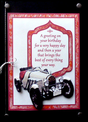 Vintage Car Decoupage and Verse by Diane  Hitchcox