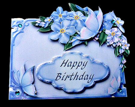 Shaped Forget Me Not Card Mini Kit by Diane  Hitchcox