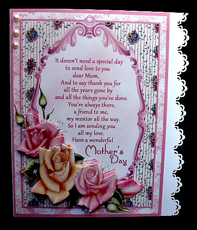 Mother's Day Edwardian Roses Decoupage by Diane  Hitchcox