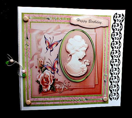 Beautiful Cameo and Butterflys  by Diane  Hitchcox