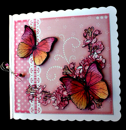 8x8 Floral Butterfly a Touch of Elegance Mini Kit 3D Decoupa by Diane  Hitchcox