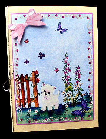 Westie in the Garden Topper by Diane  Hitchcox