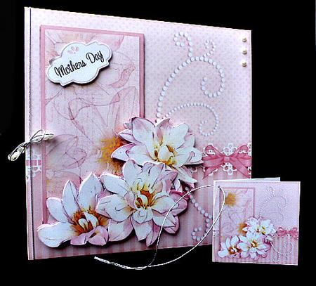 8x8 Flowers & Pearls a Touch of Elegance Mini Kit 3D Decoupa by Diane  Hitchcox