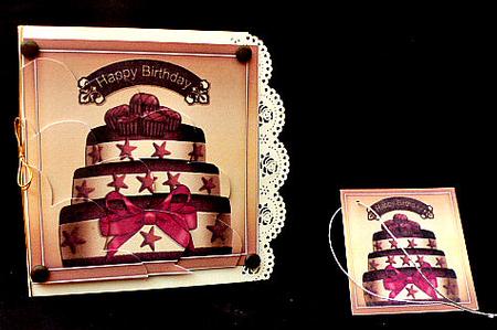 Chocolate Cake Shell Edged Corner Side Stacker by Diane  Hitchcox