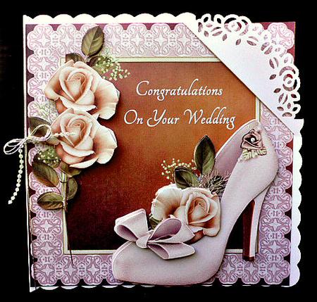 Wedding Shoe Roses and Lace Mini Kit by Diane  Hitchcox