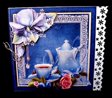 Porcelain Roses Lace and Tea by Diane  Hitchcox