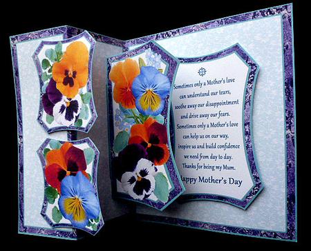 Fold Back Pop-up Pansies (mother's Day) by Diane  Hitchcox