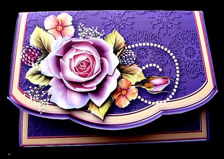 Blackberry Roses Flapover Clutch Bag Card Mini Kit by Diane  Hitchcox