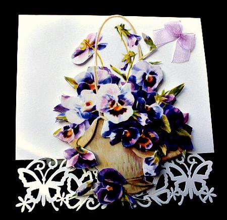Flower Basket Decoupage Layers by Diane  Hitchcox