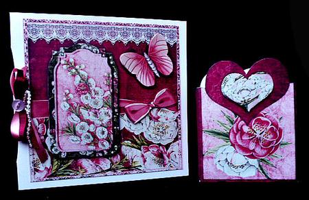 Peach Blossoms Cardtopper with Inlet 137 by Diane  Hitchcox